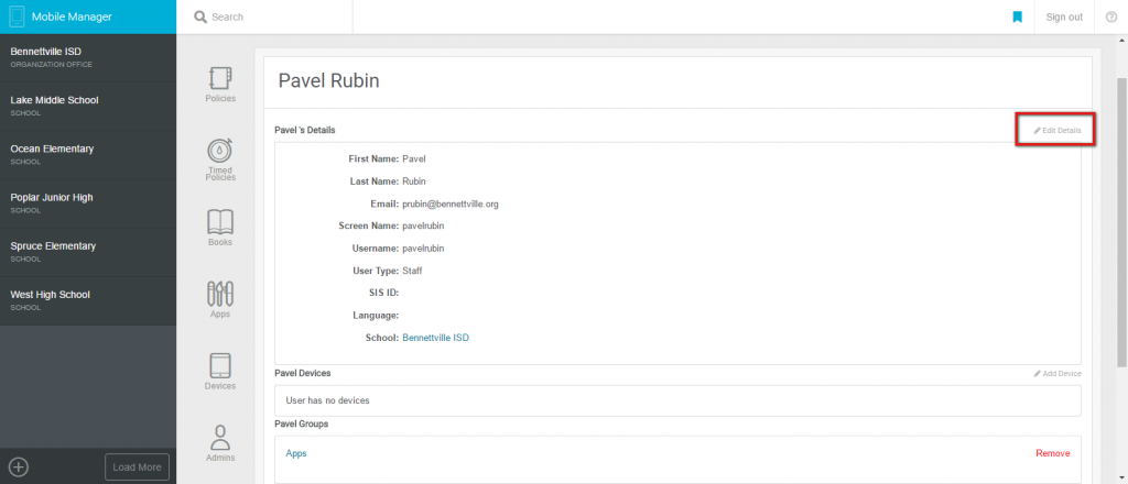 Editing Admins