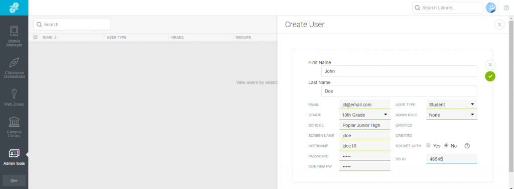 Manage Users