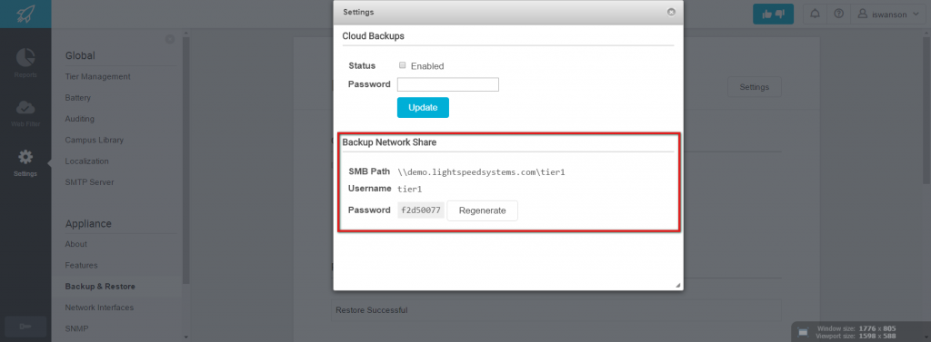 Backup Network Share