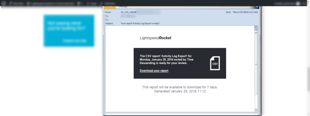 Creating a Scheduled Report2