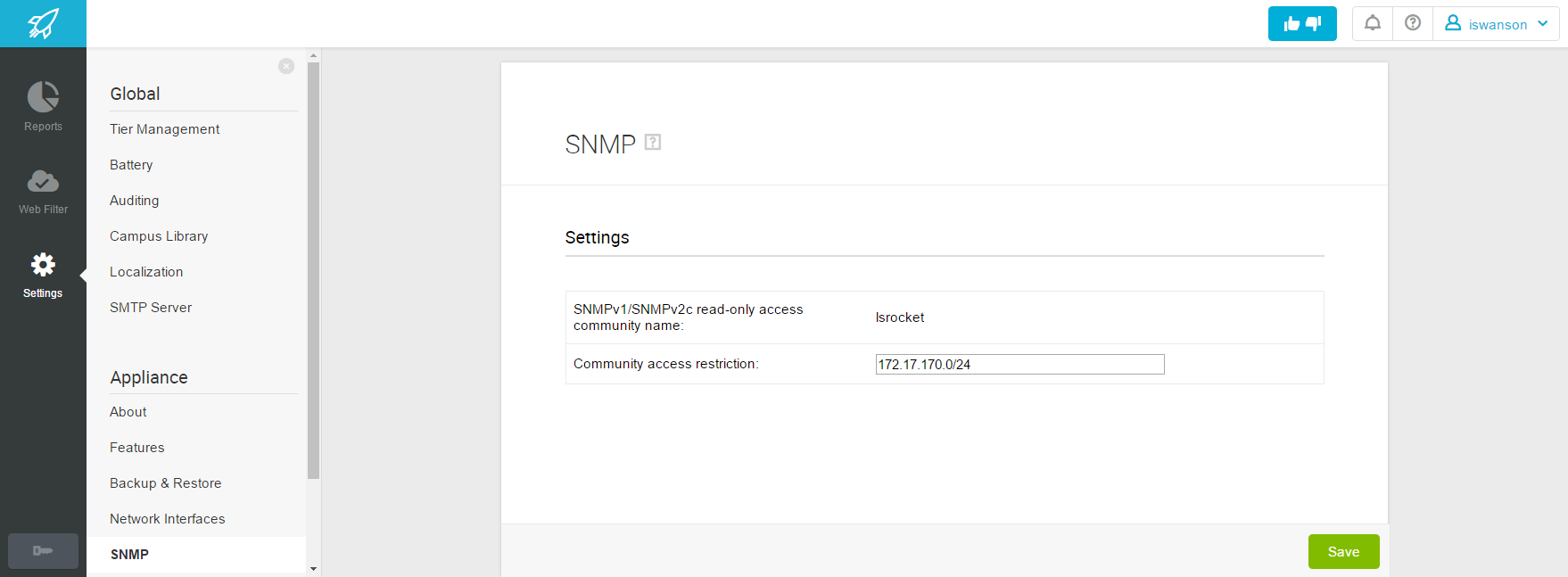 SNMP - Lightspeed Systems Community Site