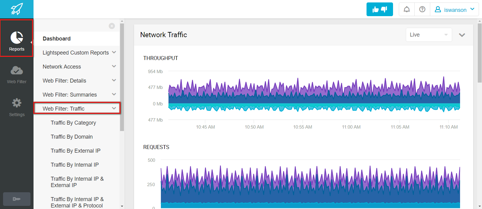 Filter Reports Determine which Users use up the Most Traffic