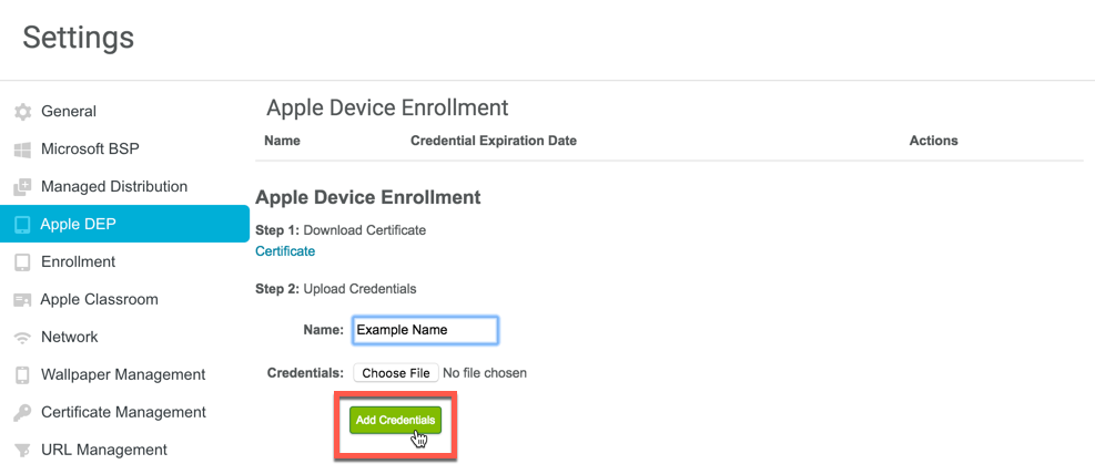 apple dep apple configurator setup