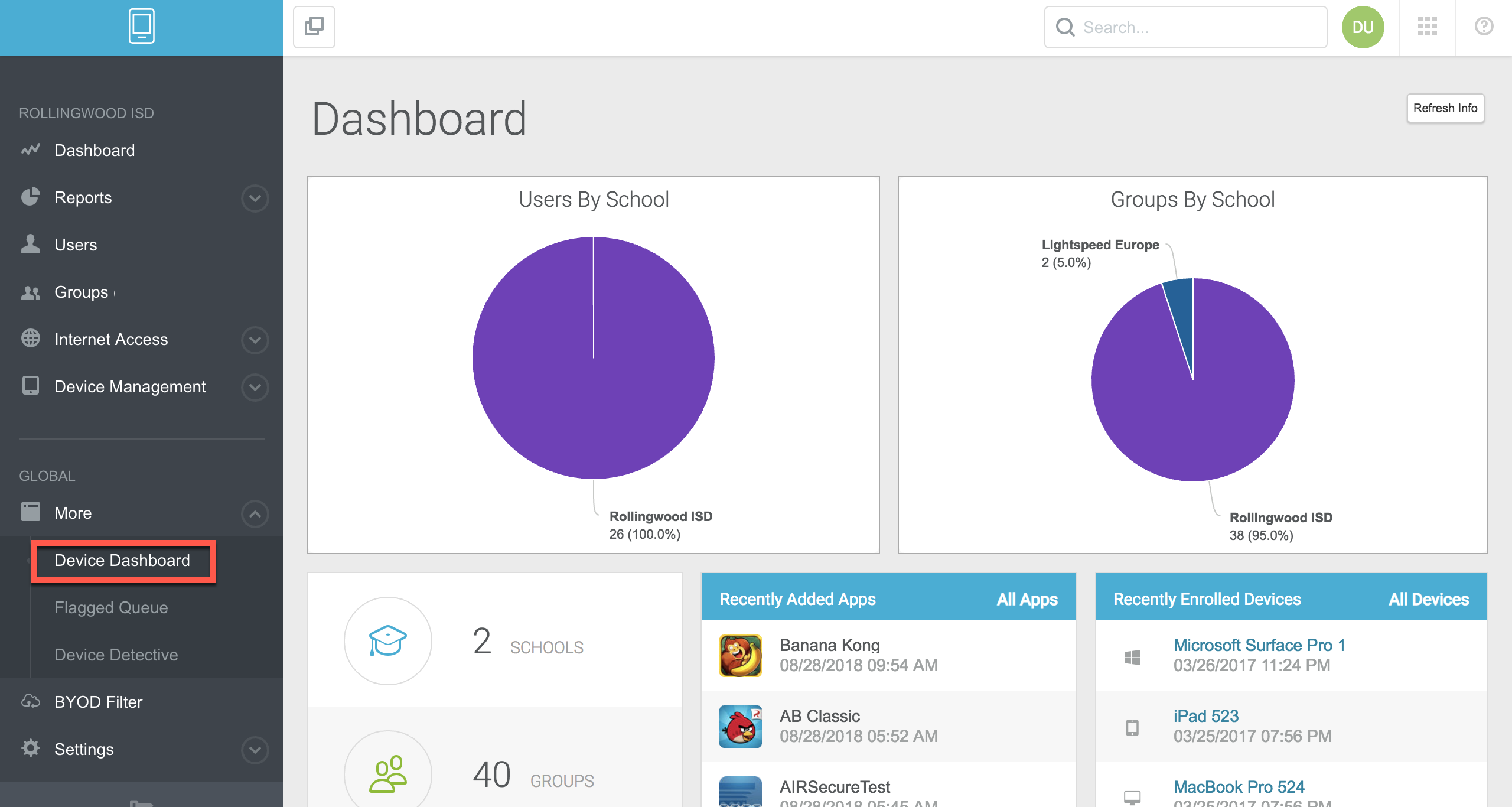 Device Dashboard Lightspeed Systems Community Site