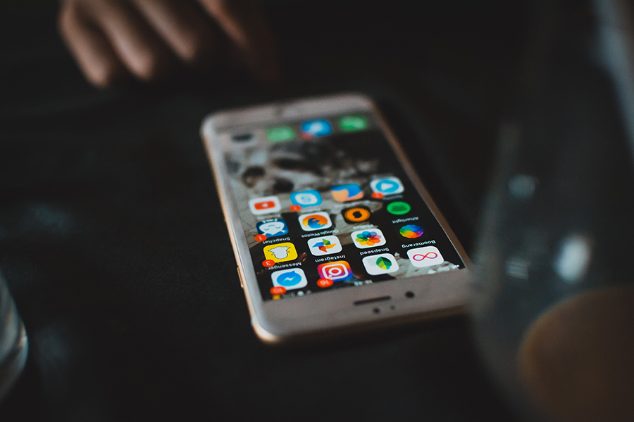 Image of cell phone home screen